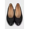 Leather ballet flats with bows