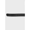 Black leather belt with signature buckle
