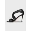 Sandals with leather uppers