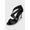 Sandals with leather uppers