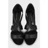 Sandals with leather uppers