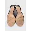 Sandals with leather uppers