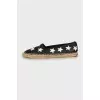 Leather espadrilles with stars