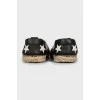 Leather espadrilles with stars