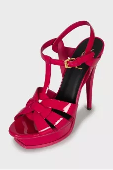Tribute patent leather sandals
