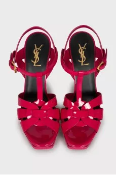 Tribute patent leather sandals