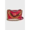 Leather bag with chains