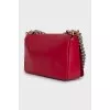 Leather bag with chains