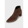 Animal print ankle boots with heels