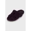 Chypre Faux Fur Slides
