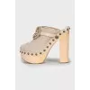 Canvas Clogs with Heels