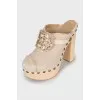 Canvas Clogs with Heels