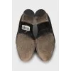 Leather brogues with shaped cutouts