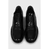 Patent leather lace-up shoes