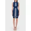 Sleeveless dress with cuts at the waist