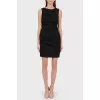 Dress with cross pleats