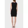 Dress with cross pleats