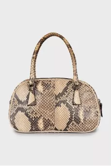 Mini python leather bag