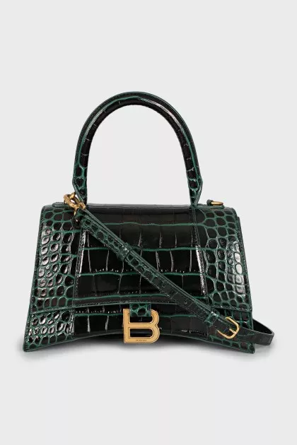 Hourglass leather bag