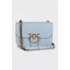 Blue leather bag