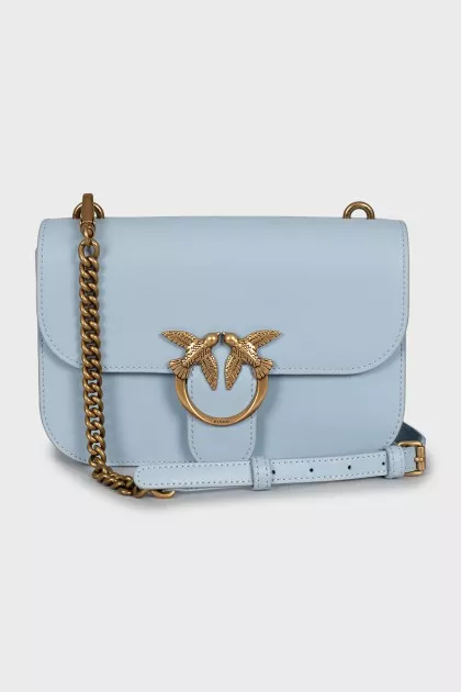 Blue leather bag