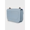 Blue leather bag