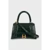 Hourglass leather bag