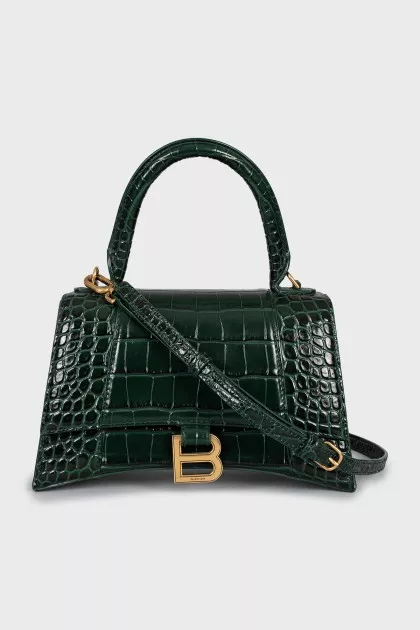 Hourglass leather bag