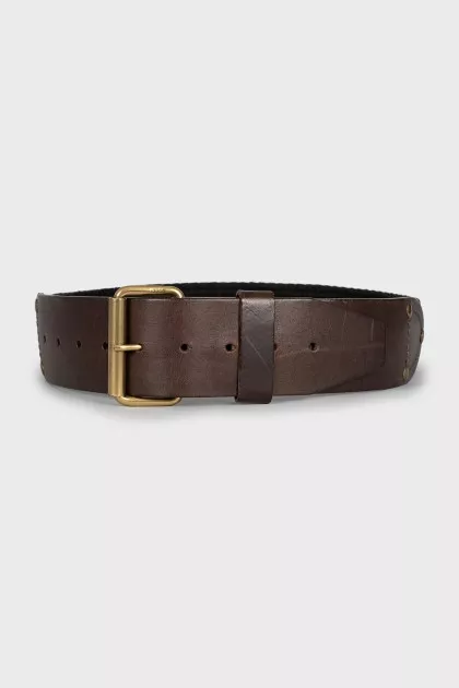Belt made of textile and leather