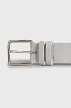 Blue leather belt