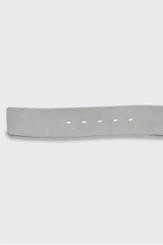 Blue leather belt
