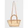 Beige raffia bag
