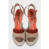 Suede Wedge Sandals