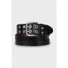 Belt made of combined leather