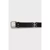 Belt made of combined leather