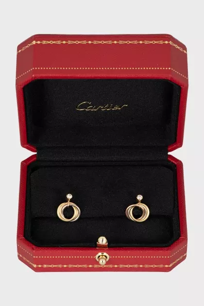 Trinity gold earrings