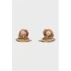 Trinity gold earrings