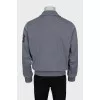 Men's Gray Zip-Up Jacket
