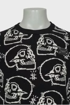 Muskoy sweater with skulls
