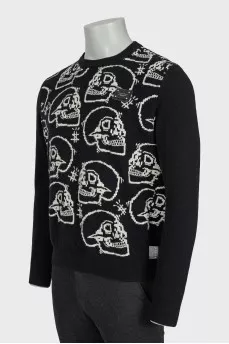 Muskoy sweater with skulls