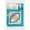 Silk scarf with blue print