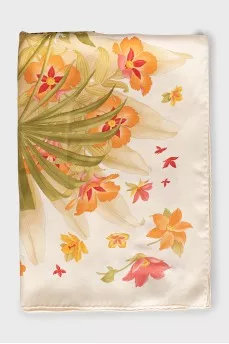 Silk scarf with leopard