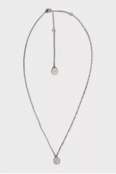 White gold necklace with diamonds