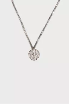 White gold necklace with diamonds