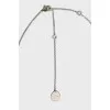 White gold necklace with diamonds