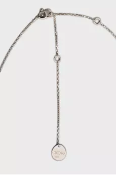 White gold necklace with diamonds