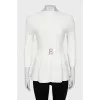 Fitted white blouse