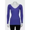 Fitted top with slits