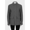 Straight cut jacket with patch pockets