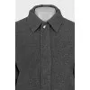 Straight cut jacket with patch pockets